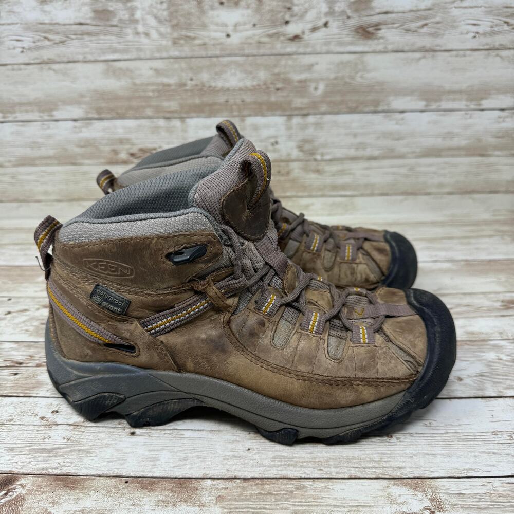 KEEN Targhee II Brown Waterproof Mid Outdoor Trail Hiking Boots Women's Size 6
